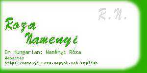 roza namenyi business card